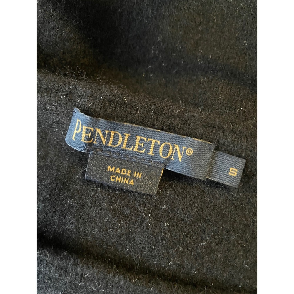 Pendleton Black 100% Cashmere Crew Neck Long Sleeve Sweater Size Small - Picture 3 of 5